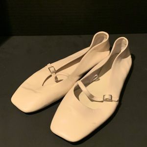 White Zara Flats Size 8